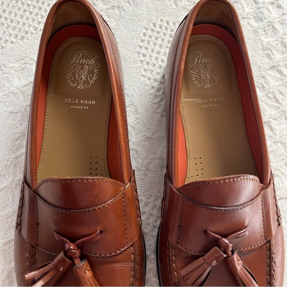 Cole Haan Men’s Hand Sewn Brown Leather Loafers Size 11 Grand+ Pinch Tassel main image 10